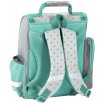 Školní taška pro prvňáčky v šesťčasťovej sadě a v šedě zelené barvě