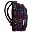 Tříčlenný školní batoh pro středoškoláky s motivem barevných koček