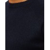 Pánský svetr s ozdobnými záplatami na loktech tmavě modré barvy