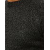 Klasický tmavě šedý pánský svetr s kulatým výstřihem