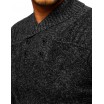 Elegantní pánský pletený svetr tmavě šedé barvy