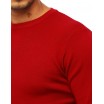 Klasický pánský pulovr s kulatým výstřihem červené barvy
