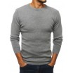 Světle šedý pánský pulovr s kulatým výstřihem