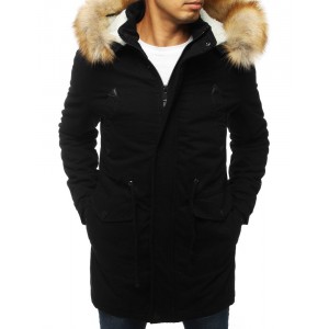 Trendová pánská zimní bunda černé barvy