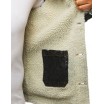 Pánská zateplená riflová bunda šedé barvy se zapínáním na knoflíky