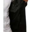 Pánská přechodná kožená bunda černé barvy s kapucí