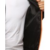 Tmavomodrá prošívaná bunda na zip s kapucí