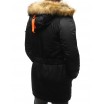 Moderní pánská zimní bunda černé barvy