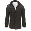 Moderní šedý kabát pro pány na zimu