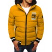 Trendová zimní bunda žluté barvy s odnímatelnou kapucí