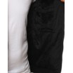 Černá pánská zimní bunda s bílým potiskem