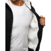Pánská zateplená mikina s kapucí černé barvy
