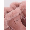 Pohodlná dámská zimní obuv růžové barvy s kožešinou