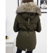 Stylová dámská army zimní bunda parka s módním přepracováním