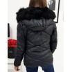 Prošívaná dámská bunda na zimu v černé barvě