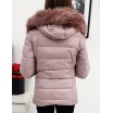 Růžová dámská zimní bunda s prošíváním