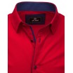Moderní pánská košile červené barvy s dlouhým rukávem