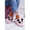 Dámské pantofle v růžové barvě s motivem pandy