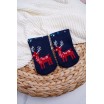 Modré dámské ponožky vánoční
