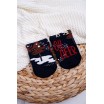 Černé vánoční ponožky s motivem soba