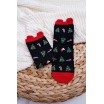 Černé ponožky s vánočním stromečkem