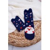 Ponožky v modré barvě s vánočním motivem