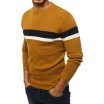 Levný pánský svetr na zimu ve žluté barvě