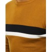 Levný pánský svetr na zimu ve žluté barvě