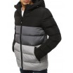 Moderní pánská černá zimní bunda s kapucí