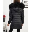 Stylová dámská zimní bunda v černé barvě