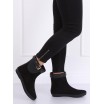 Kotníkové dámské gumové boty v černé barvě