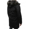 Pánská prodloužená zimní bunda v černé barvě