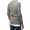 Prodloužený pánský svetr v šedé barvy