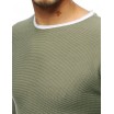 Slim pánský svetr v zelené barvě