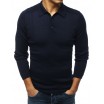 Modrý pánská svetr s límcem