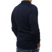Modrý pánská svetr s límcem