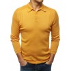 Žlutý pánský svetr s klasickým límcem