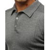 Tmavě šedý pánský svetr s límcem