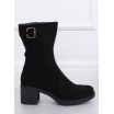 Stylové dámské kotníkové boty na zimu černé