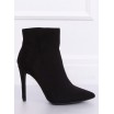 Moderní dámské kotníkové boty v černé barvě