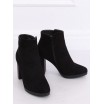 Vysoké dámské kotníkové boty v černé barvě