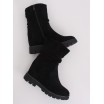 Zateplené dámské zimní boty v černé barvě