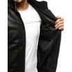 Trendová pánská kožená bunda černé barvy