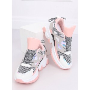 Dámská sportovní obuv růžové barvy s holografickými prvky