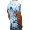 Trendové letní tričko modré barvy s nápisy
