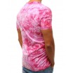 Růžové pánské letní tričko s krátkým rukávem