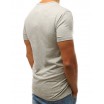 Pánské triko s krátkým rukávem světle šedé barvy s potiskem
