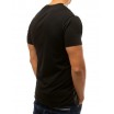 Letní pánské tričko černé barvy s bílým potiskem