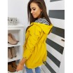 Trendová jarní bunda žluté barvy se zapínáním na zip