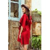 Stylové dámské krátké červené šaty motýlího střihu